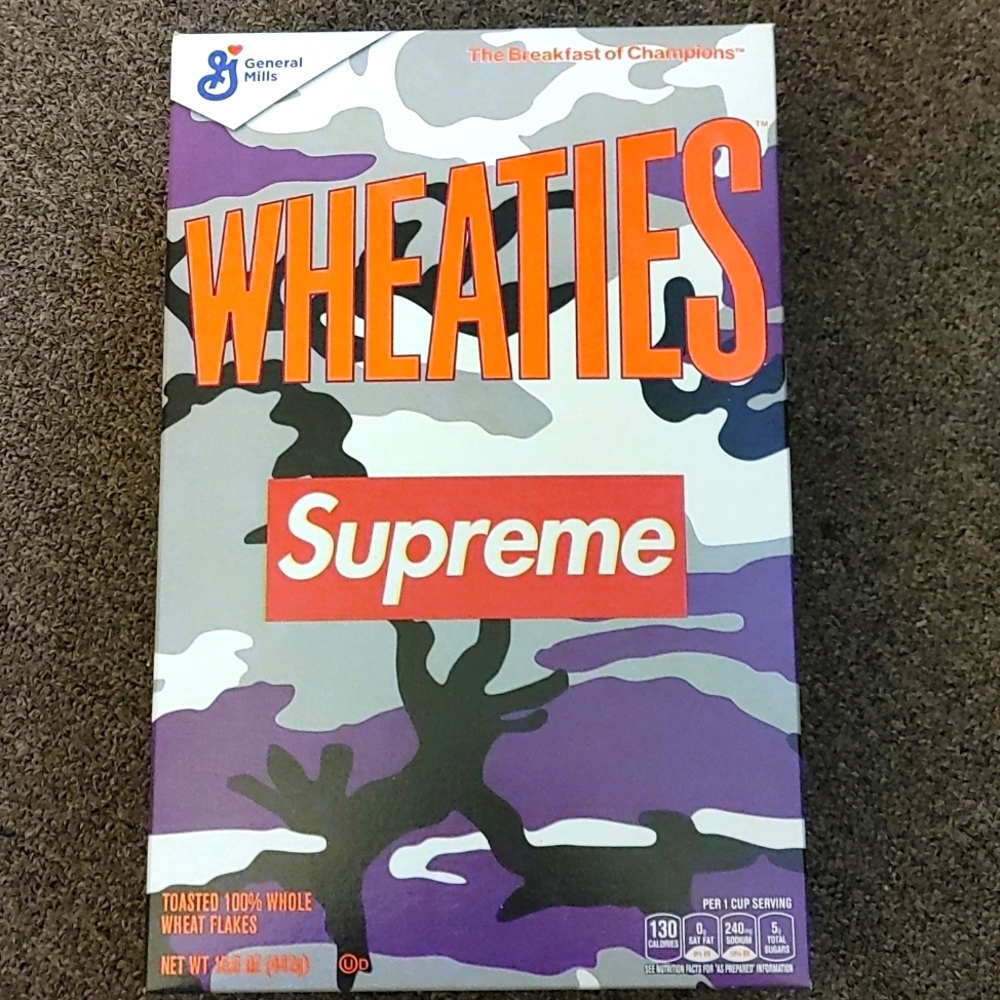Supreme Wheaties NIB General Mills Camo Purple